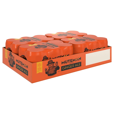 Muteman Premium Ginger Ale (Box of 24) - مشروب ميوتمان بنكهة الزنجبيل (كرتون 24 قطعة)